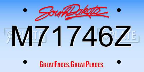 M71746Z South Dakota License Plate