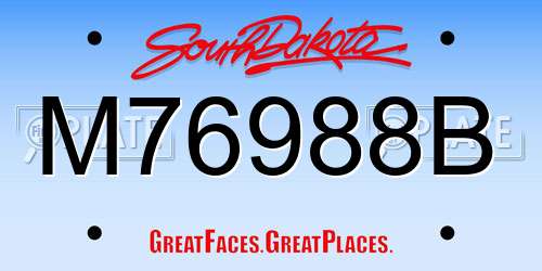M76988B South Dakota License Plate