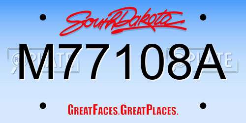 M77108A South Dakota License Plate