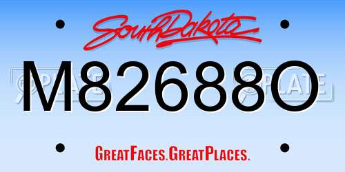 M82688O South Dakota License Plate