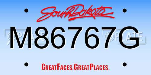 M86767G South Dakota License Plate