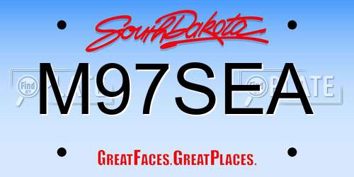 M97SEA South Dakota License Plate
