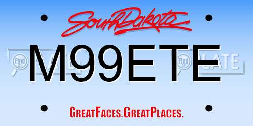 M99ETE South Dakota License Plate