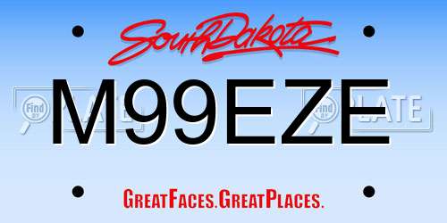 M99EZE South Dakota License Plate