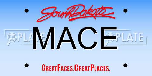 MACE South Dakota License Plate