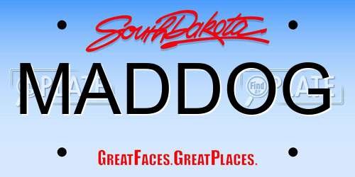 MADDOG South Dakota License Plate
