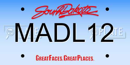 MADL12 South Dakota License Plate