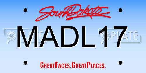 MADL17 South Dakota License Plate