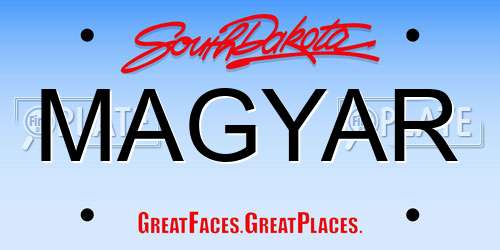 MAGYAR South Dakota License Plate