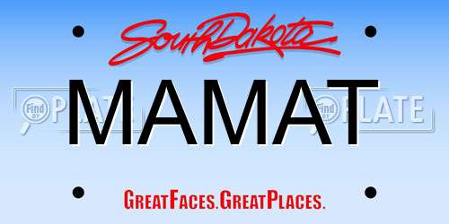 MAMAT South Dakota License Plate