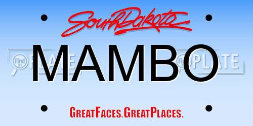 MAMBO South Dakota License Plate
