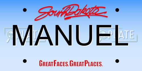 MANUEL South Dakota License Plate