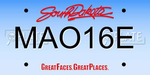 MAO16E South Dakota License Plate