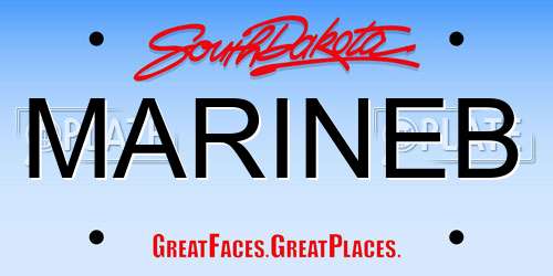 MARINEB South Dakota License Plate