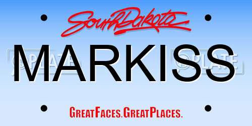 MARKISS South Dakota License Plate