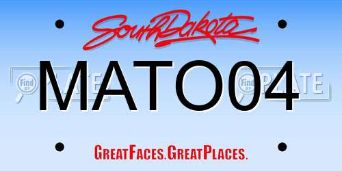 MATO04 South Dakota License Plate
