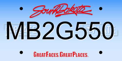 MB2G550 South Dakota License Plate