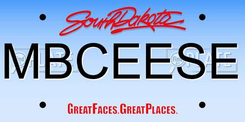 MBCEESE South Dakota License Plate