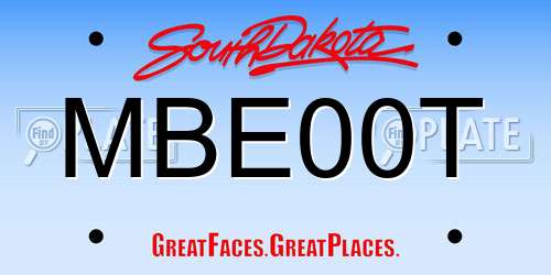 MBE00T South Dakota License Plate