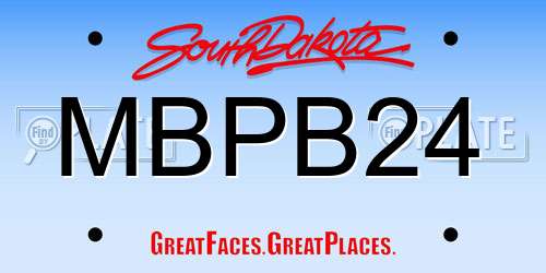 MBPB24 South Dakota License Plate
