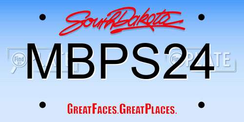MBPS24 South Dakota License Plate