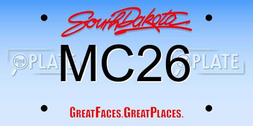 MC26 South Dakota License Plate