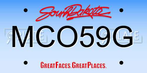 MCO59G South Dakota License Plate