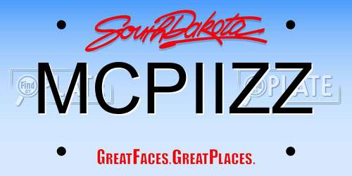 MCPIIZZ South Dakota License Plate