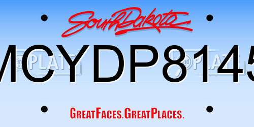 MCYDP8145 South Dakota License Plate