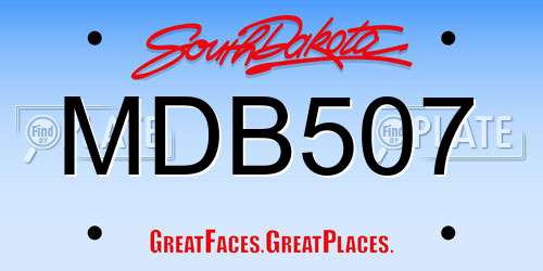 MDB507 South Dakota License Plate