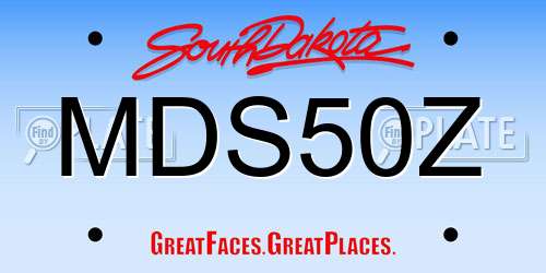 MDS50Z South Dakota License Plate