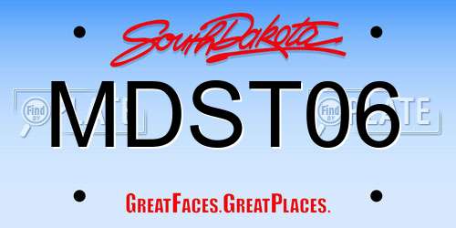 MDST06 South Dakota License Plate