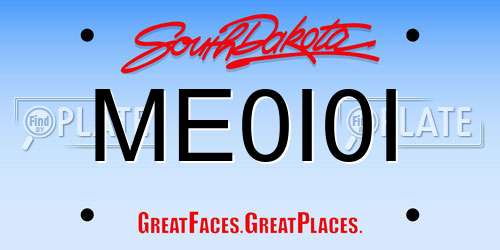 ME0I0I South Dakota License Plate