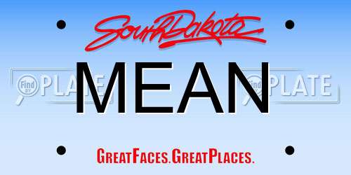 MEAN South Dakota License Plate