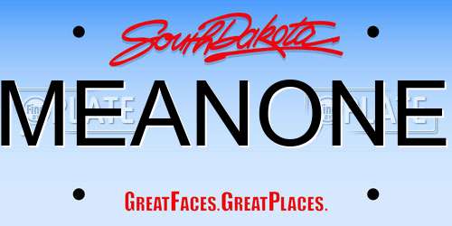 MEANONE South Dakota License Plate