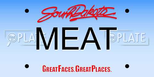 MEAT South Dakota License Plate