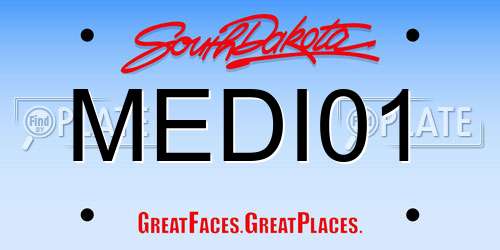 MEDI01 South Dakota License Plate