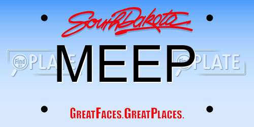 MEEP South Dakota License Plate