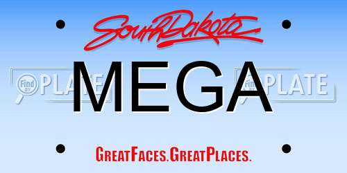 MEGA South Dakota License Plate