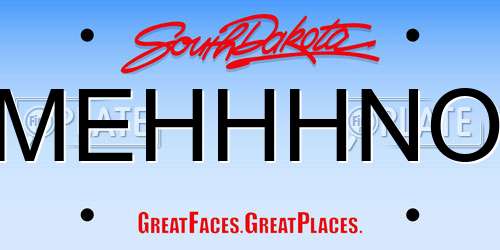 MEHHHNO South Dakota License Plate