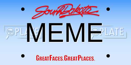 MEME South Dakota License Plate