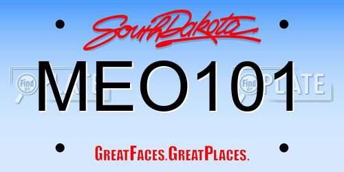 MEO101 South Dakota License Plate