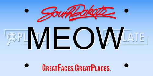 MEOW South Dakota License Plate