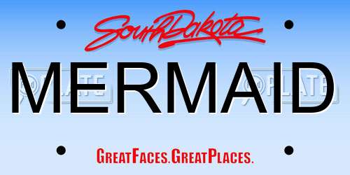 MERMAID South Dakota License Plate