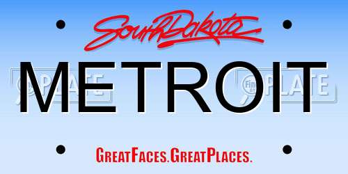 METROIT South Dakota License Plate
