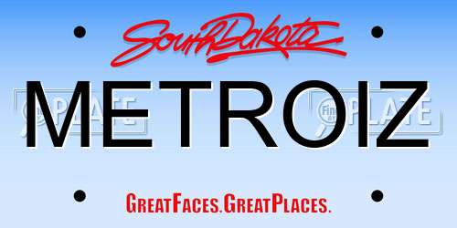 METROIZ South Dakota License Plate