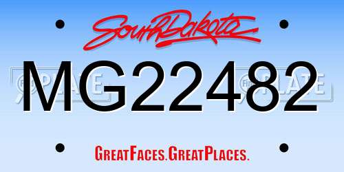 MG22482 South Dakota License Plate