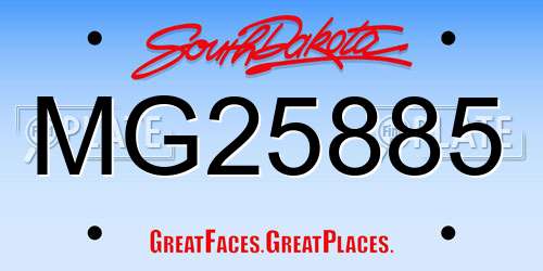 MG25885 South Dakota License Plate