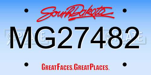 MG27482 South Dakota License Plate