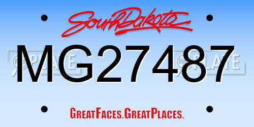 MG27487 South Dakota License Plate